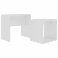 vidaXL Couchtisch-Set Wei&szlig; 48x30x45 cm Holzwerkstoff