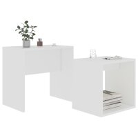 vidaXL Couchtisch-Set Wei&szlig; 48x30x45 cm Holzwerkstoff