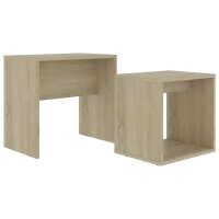 vidaXL Couchtisch-Set Sonoma-Eiche 48 x 30 x 45 cm...