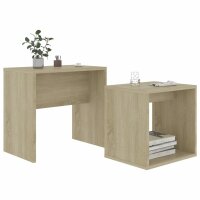 vidaXL Couchtisch-Set Sonoma-Eiche 48 x 30 x 45 cm Holzwerkstoff