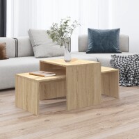 vidaXL Couchtisch-Set Sonoma-Eiche 100x48x40 cm...