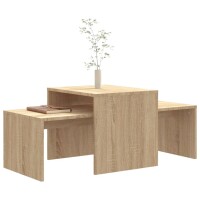 vidaXL Couchtisch-Set Sonoma-Eiche 100x48x40 cm Holzwerkstoff