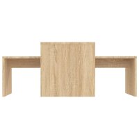 vidaXL Couchtisch-Set Sonoma-Eiche 100x48x40 cm Holzwerkstoff