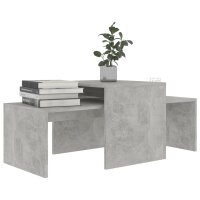 vidaXL Couchtisch-Set Betongrau 100x48x40 cm Holzwerkstoff