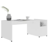 vidaXL Couchtisch Wei&szlig; 90x45x35 cm Holzwerkstoff