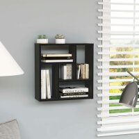 vidaXL Wandregal Schwarz 45,1x16x45,1 cm Holzwerkstoff