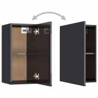 vidaXL TV-Schrank Hochglanz-Grau 30,5x30x60 cm Holzwerkstoff