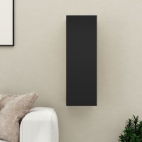 vidaXL TV-Schrank Schwarz 30,5x30x90 cm Holzwerkstoff