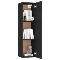 vidaXL TV-Schrank Schwarz 30,5x30x110 cm Holzwerkstoff