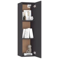 vidaXL TV-Schrank Grau 30,5x30x110 cm Holzwerkstoff