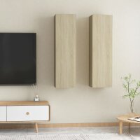 vidaXL TV-Schr&auml;nke 2 Stk. Sonoma-Eiche 30,5x30x110 cm Holzwerkstoff