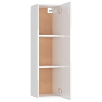 vidaXL TV-Schrank Hochglanz-Wei&szlig; 30,5x30x110 cm Holzwerkstoff