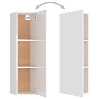 vidaXL TV-Schrank Hochglanz-Wei&szlig; 30,5x30x110 cm Holzwerkstoff