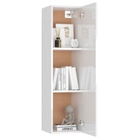 vidaXL TV-Schrank Hochglanz-Wei&szlig; 30,5x30x110 cm Holzwerkstoff