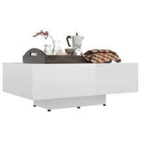 vidaXL Couchtisch Hochglanz-Wei&szlig; 85x55x31 cm Holzwerkstoff