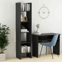 vidaXL Bücherregal Grau 40x35x180 cm Holzwerkstoff