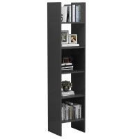 vidaXL B&uuml;cherregal Grau 40x35x180 cm Holzwerkstoff