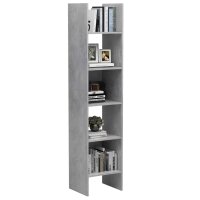 vidaXL B&uuml;cherregal Betongrau 40x35x180 cm Holzwerkstoff