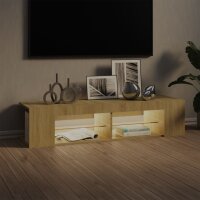 vidaXL TV-Schrank mit LED-Leuchten Sonoma-Eiche 135x39x30 cm