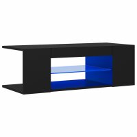 vidaXL TV-Schrank mit LED-Leuchten Schwarz 90x39x30cm