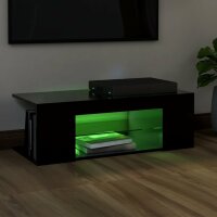 vidaXL TV-Schrank mit LED-Leuchten Schwarz 90x39x30cm