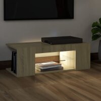 vidaXL TV-Schrank mit LED-Leuchten Sonoma-Eiche 90x39x30cm