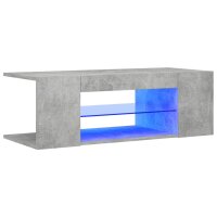 vidaXL TV-Schrank mit LED-Leuchten Betongrau 90x39x30 cm