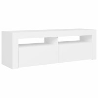 vidaXL TV-Schrank mit LED-Leuchten Wei&szlig; 120x35x40 cm