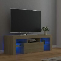 vidaXL TV-Schrank mit LED-Leuchten Sonoma-Eiche 120x35x40 cm