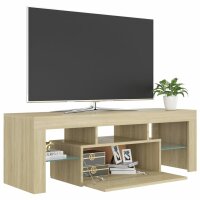vidaXL TV-Schrank mit LED-Leuchten Sonoma-Eiche 120x35x40 cm