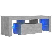 vidaXL TV-Schrank mit LED-Beleuchtung Betongrau 120x35x40 cm