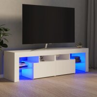 vidaXL TV-Schrank mit LED-Beleuchtung Weiß...
