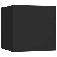 vidaXL TV-Wandschrank Schwarz 30,5x30x30 cm