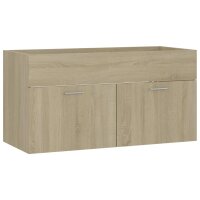 vidaXL Waschbeckenunterschrank Sonoma-Eiche 90x38,5x46cm...