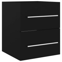 vidaXL Waschbeckenunterschrank Schwarz 41x38,5x48 cm...