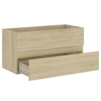 vidaXL Waschbeckenunterschrank Sonoma-Eiche 90x38,5x45cm Holzwerkstoff