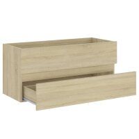 vidaXL Waschbeckenunterschrank Sonoma-Eiche 100x38,5x45 cm