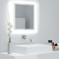 vidaXL LED-Badspiegel Hochglanz-Weiß 40x8,5x37 cm...