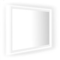 vidaXL LED-Badspiegel Weiß 60x8,5x37 cm Acryl