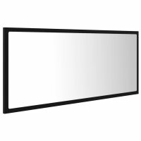 vidaXL LED-Badspiegel Schwarz 100x8,5x37 cm Acryl