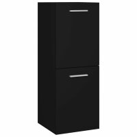 vidaXL Badezimmerschrank Schwarz 30x30x80 cm Holzwerkstoff