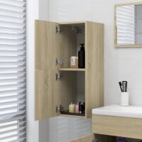 vidaXL Badezimmerschrank Sonoma-Eiche 30x30x80 cm Holzwerkstoff