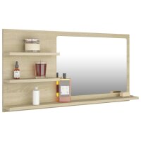 vidaXL Badspiegel Sonoma-Eiche 90x10,5x45 cm Holzwerkstoff