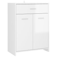 vidaXL Badezimmerschrank Hochglanz-Weiß 60x33x80 cm...