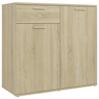 vidaXL Sideboard Sonoma-Eiche 80x36x75 cm Holzwerkstoff