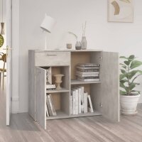 vidaXL Sideboard Betongrau 80x36x75 cm Holzwerkstoff