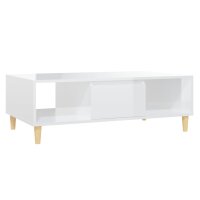 vidaXL Couchtisch Hochglanz-Weiß 103,5x60x35 cm...