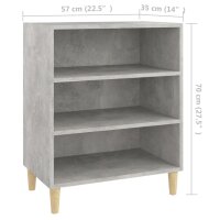 vidaXL Sideboard Betongrau 57x35x70 cm Holzwerkstoff