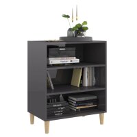 vidaXL Sideboard Hochglanz-Grau 57x35x70 cm Holzwerkstoff