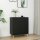 vidaXL Sideboard mit Massivholz-Beinen Schwarz 60x35x70 cm